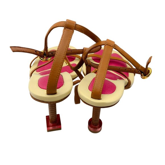 Jacquemus Light Brown / Pink Les Sandales Pralu Leather Sandals - Picture 6 of 7